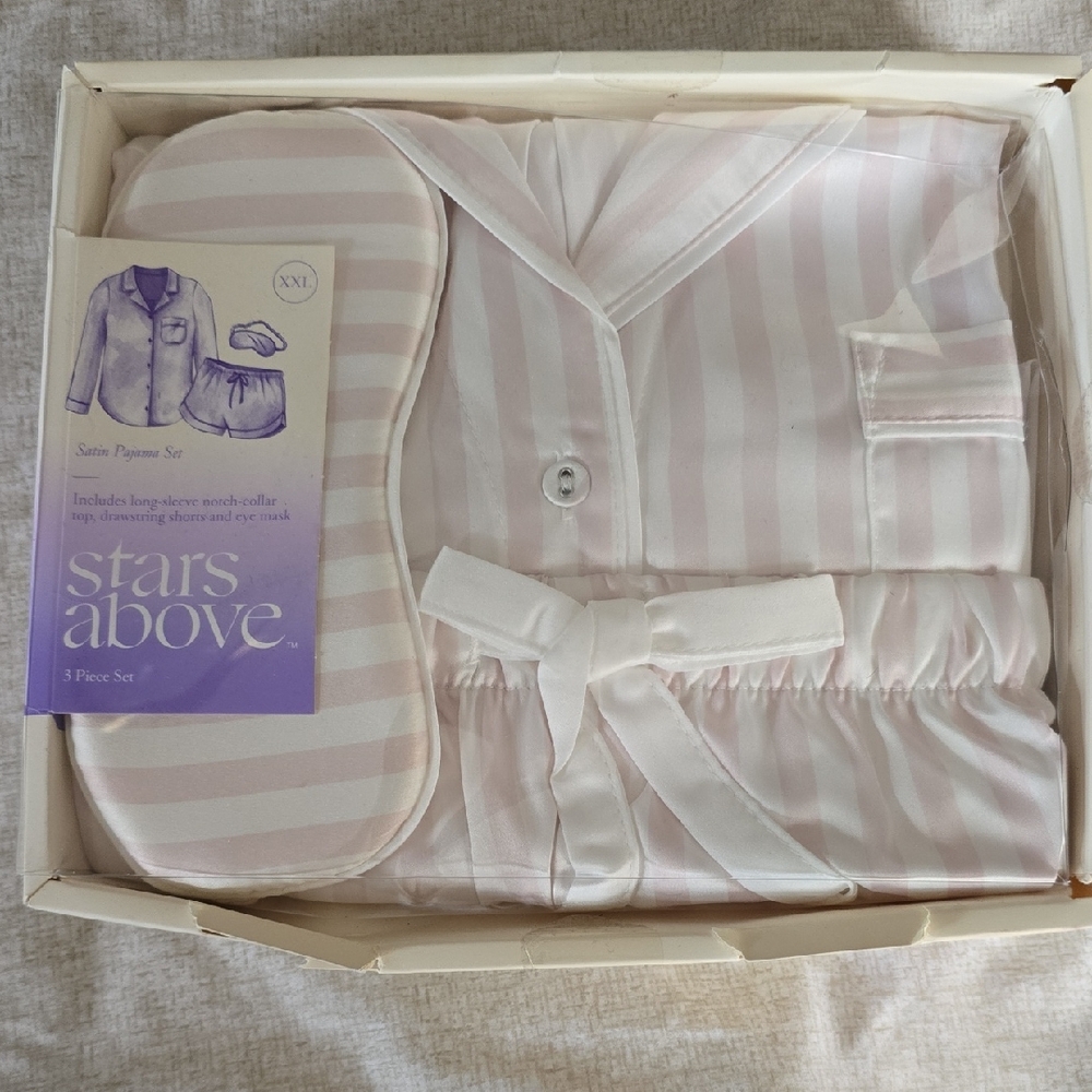 Stars Above Women's Striped Pink Pajama Set